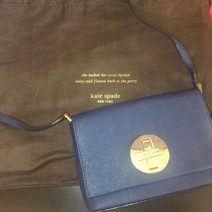 Kate Spade navy cross body clutch